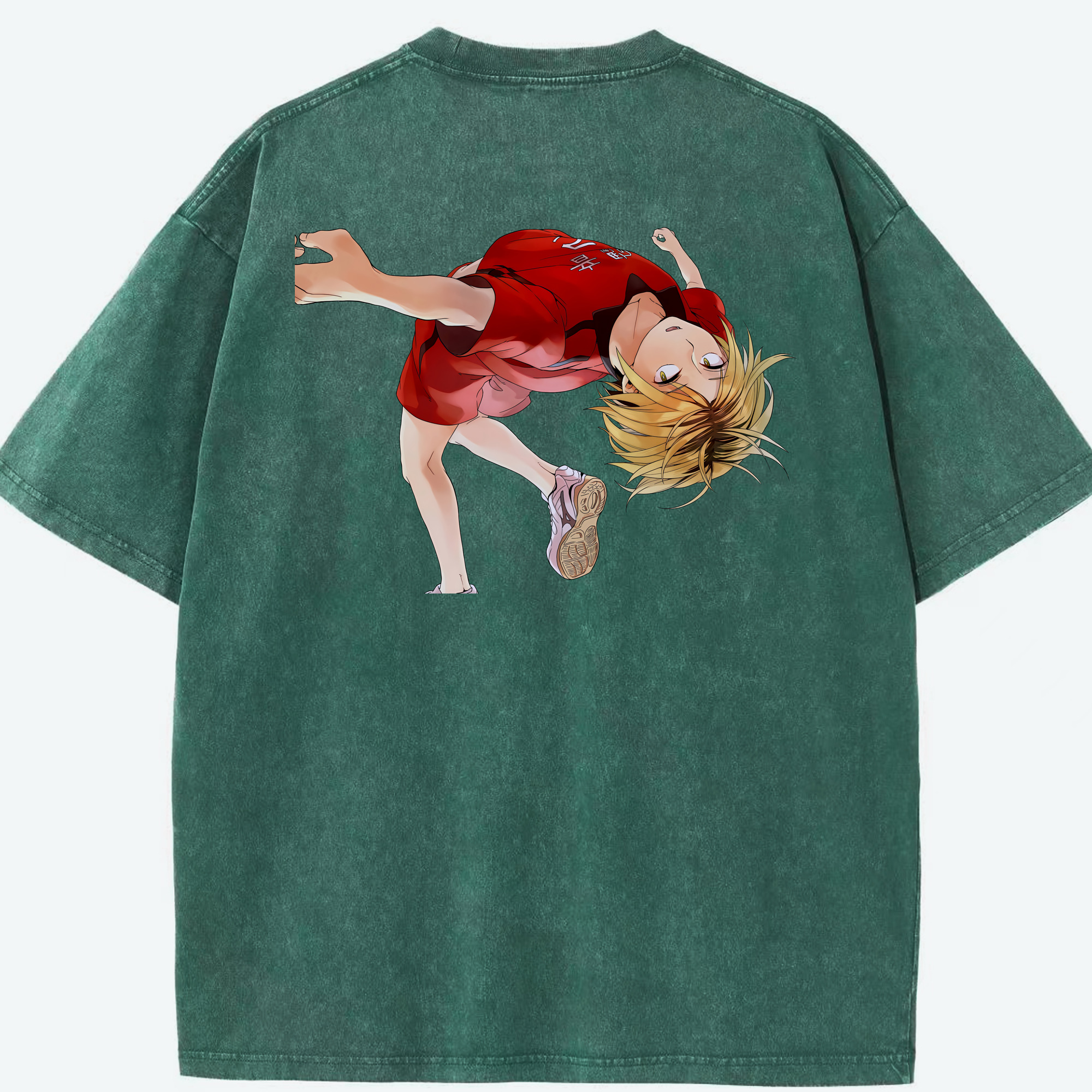 （画像用） ハイキュー!! Haikyu!! 綿100% ヴィンテージ風 半袖Tシャツ（背面プリント）